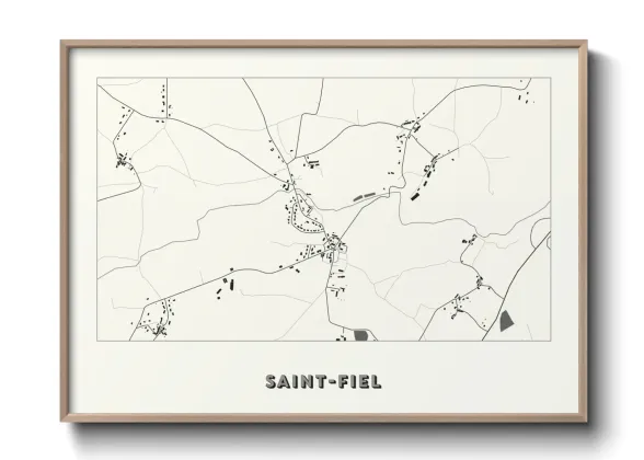 Une affiche de carte sur Saint-Fiel