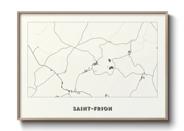 Une affiche de carte sur Saint-Frion