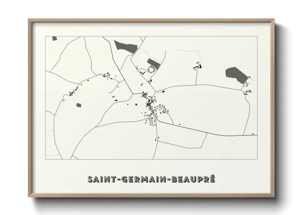 Une affiche de carte sur Saint-Germain-Beaupré