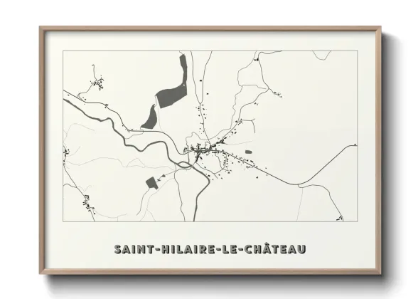 Une affiche de carte sur Saint-Hilaire-le-Château