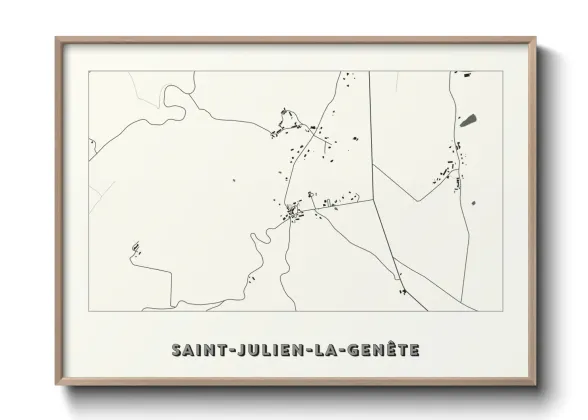 Une affiche de carte sur Saint-Julien-la-Genête