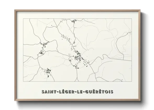 Une affiche de carte sur Saint-Léger-le-Guérétois
