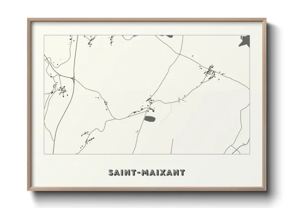 Une affiche de carte sur Saint-Maixant