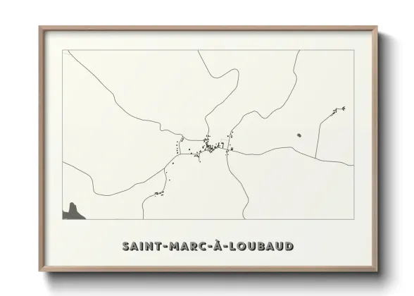 Une affiche de carte sur Saint-Marc-à-Loubaud