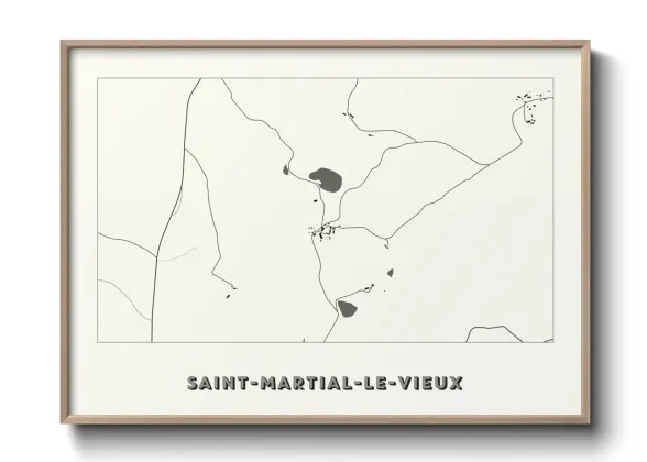 Une affiche de carte sur Saint-Martial-le-Vieux