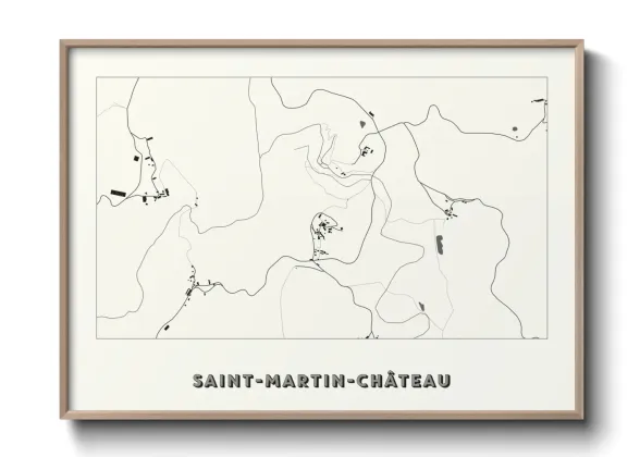 Une affiche de carte sur Saint-Martin-Château