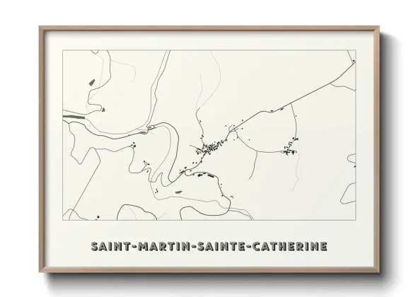 Une affiche de carte sur Saint-Martin-Sainte-Catherine