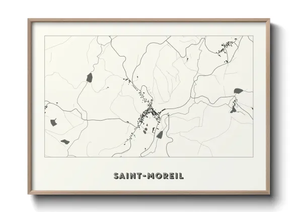Une affiche de carte sur Saint-Moreil