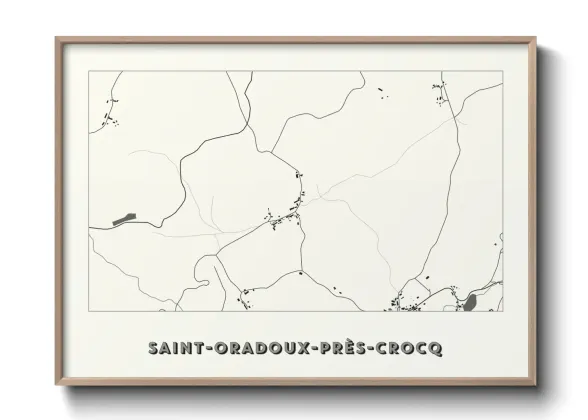 Une affiche de carte sur Saint-Oradoux-près-Crocq
