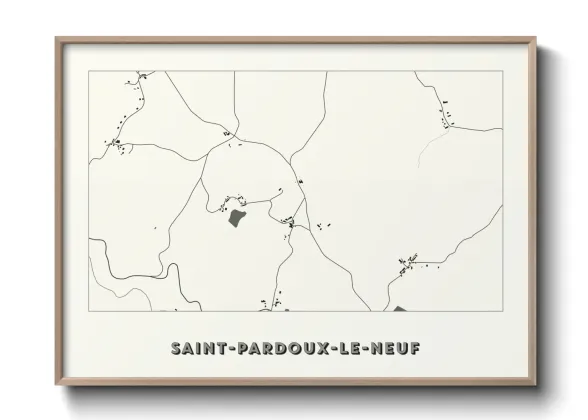 Une affiche de carte sur Saint-Pardoux-le-Neuf