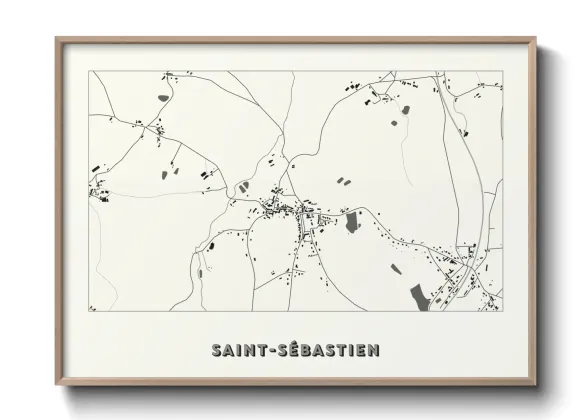 Une affiche de carte sur Saint-Sébastien