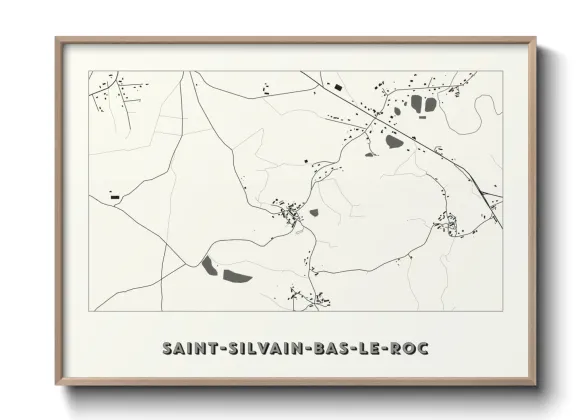 Une affiche de carte sur Saint-Silvain-Bas-le-Roc