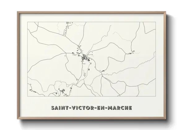 Une affiche de carte sur Saint-Victor-en-Marche