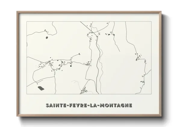 Une affiche de carte sur Sainte-Feyre-la-Montagne