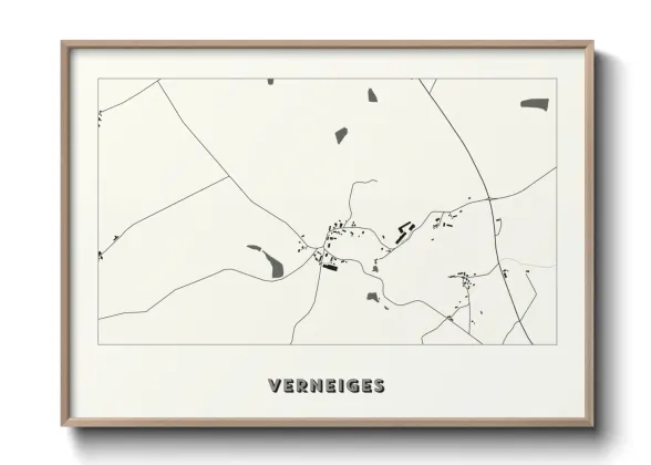 Une affiche de carte sur Verneiges