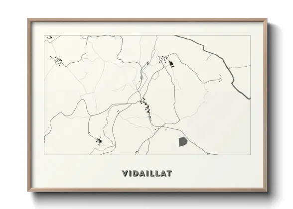 Une affiche de carte sur Vidaillat