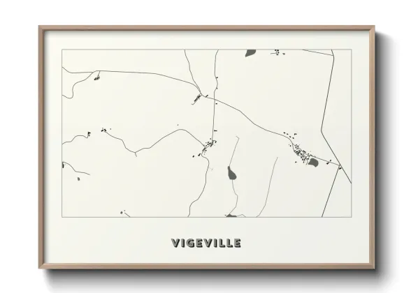 Une affiche de carte sur Vigeville