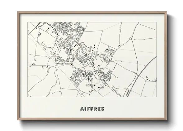 Une affiche de carte sur Aiffres