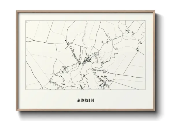 Une affiche de carte sur Ardin