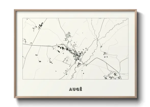 Une affiche de carte sur Augé