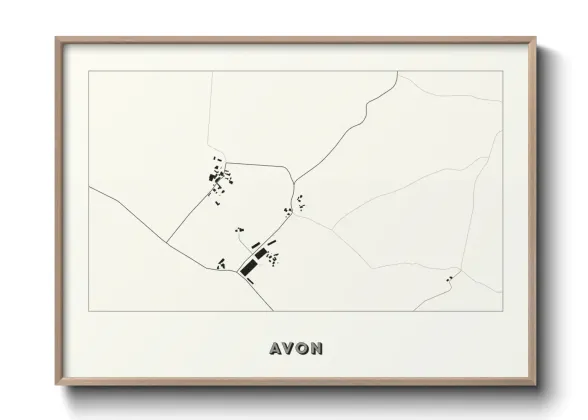 Une affiche de carte sur Avon
