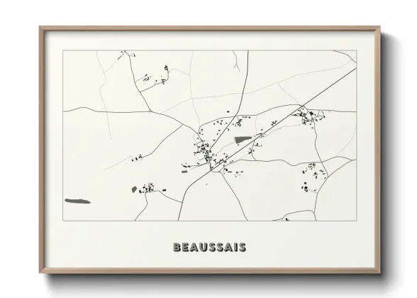 Une affiche de carte sur Beaussais