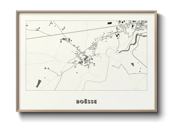 Une affiche de carte sur Boësse