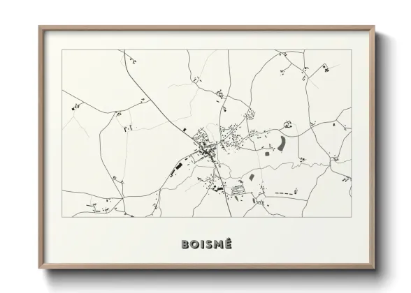 Une affiche de carte sur Boismé
