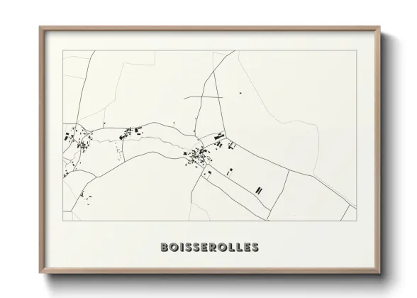 Une affiche de carte sur Boisserolles