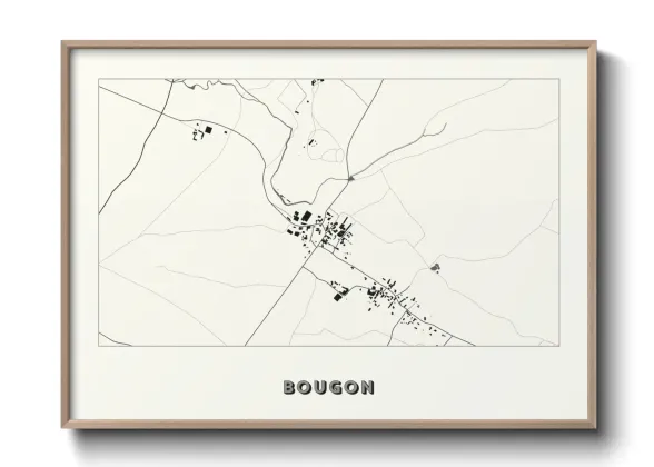 Une affiche de carte sur Bougon
