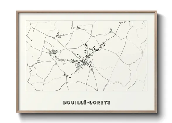 Une affiche de carte sur Bouillé-Loretz