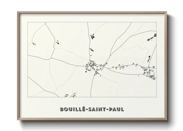 Une affiche de carte sur Bouillé-Saint-Paul