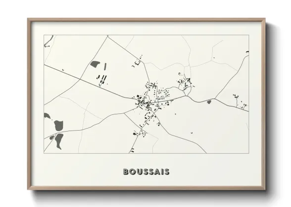 Une affiche de carte sur Boussais