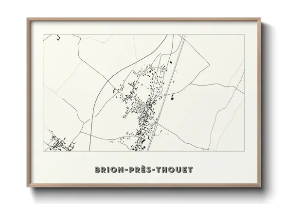 Une affiche de carte sur Brion-près-Thouet