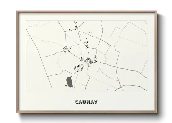Une affiche de carte sur Caunay