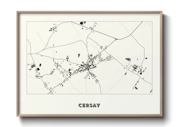 Une affiche de carte sur Cersay