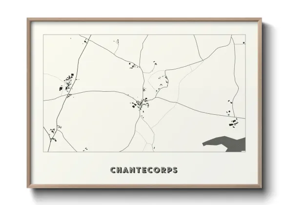 Une affiche de carte sur Chantecorps