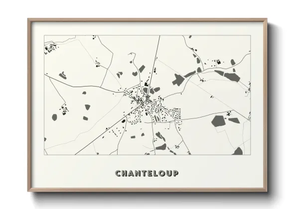 Une affiche de carte sur Chanteloup