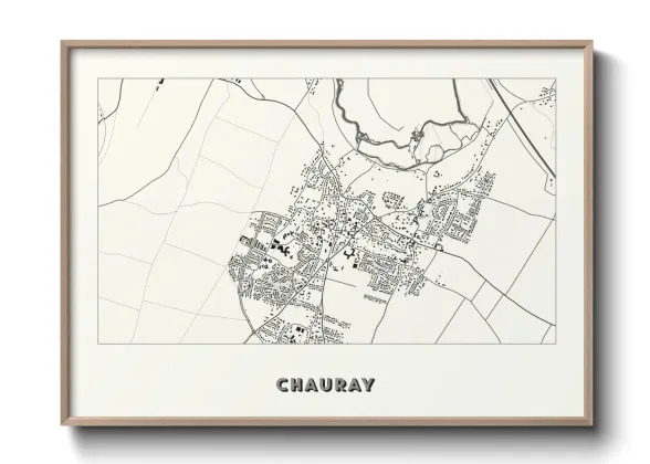 Une affiche de carte sur Chauray
