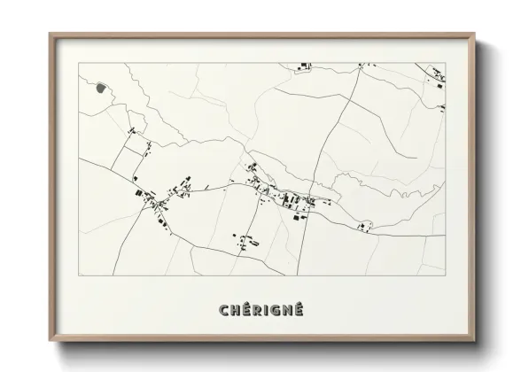 Une affiche de carte sur Chérigné