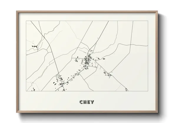 Une affiche de carte sur Chey