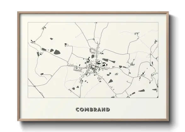 Une affiche de carte sur Combrand