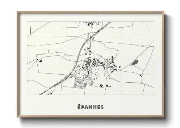 Une affiche de carte sur Épannes