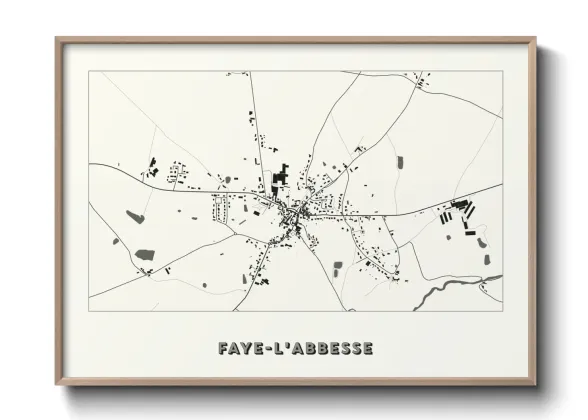 Une affiche de carte sur Faye-l'Abbesse