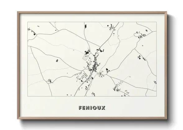 Une affiche de carte sur Fenioux
