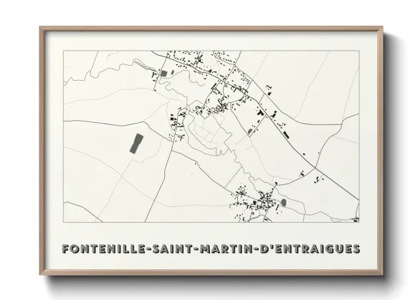 Une affiche de carte sur Fontenille-Saint-Martin-d'Entraigues