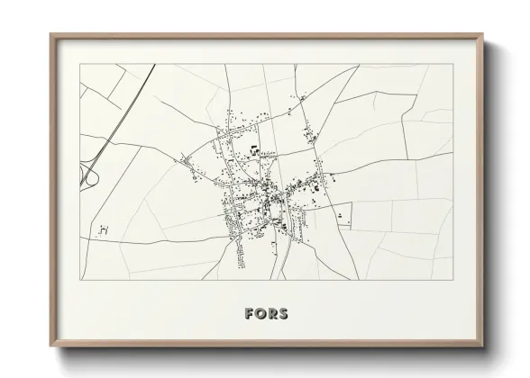 Une affiche de carte sur Fors