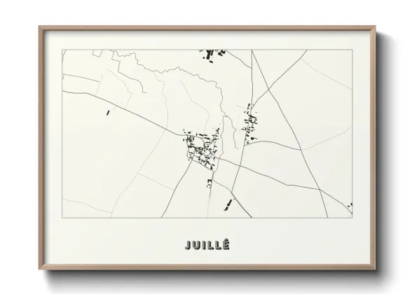 Une affiche de carte sur Juillé