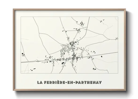 Une affiche de carte sur La Ferrière-en-Parthenay