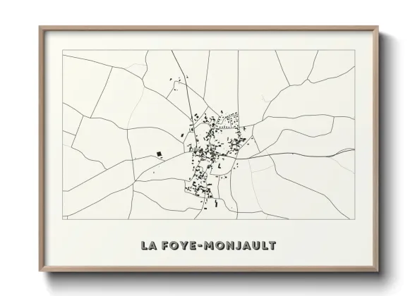Une affiche de carte sur La Foye-Monjault